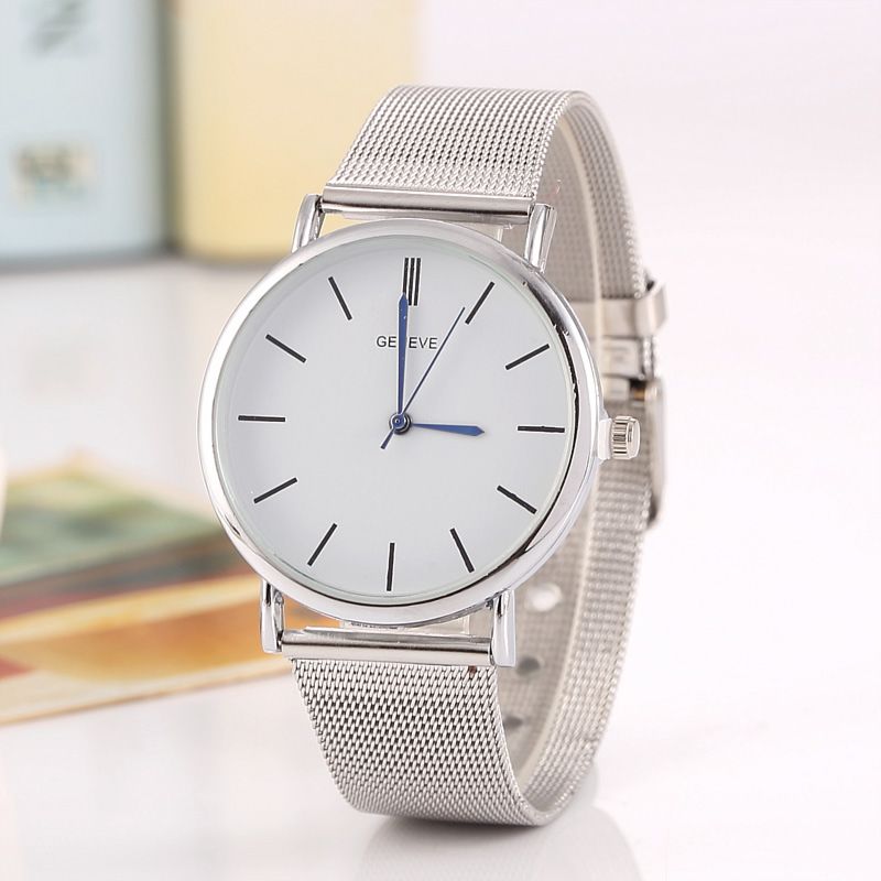 Fine Belt Simple Luxury Stainless Steel Mesh Band Women Watch