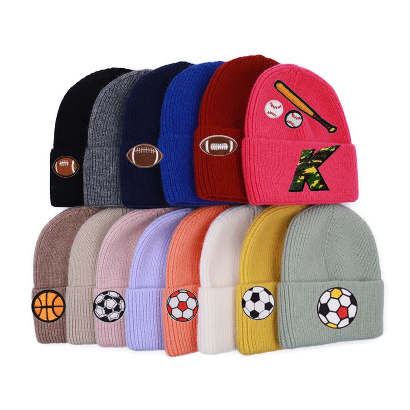 Fisherman Logo Acrylic Warm Plain Wool Hats Unisex Ribbed Cashmere Gorros De Lana Knit Beanie