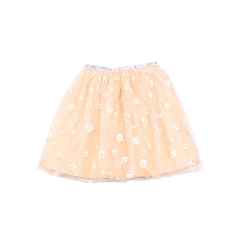 Flower Print Girls Tutu Skirt Kids Elastic Waist Short Kids Girl Skirt