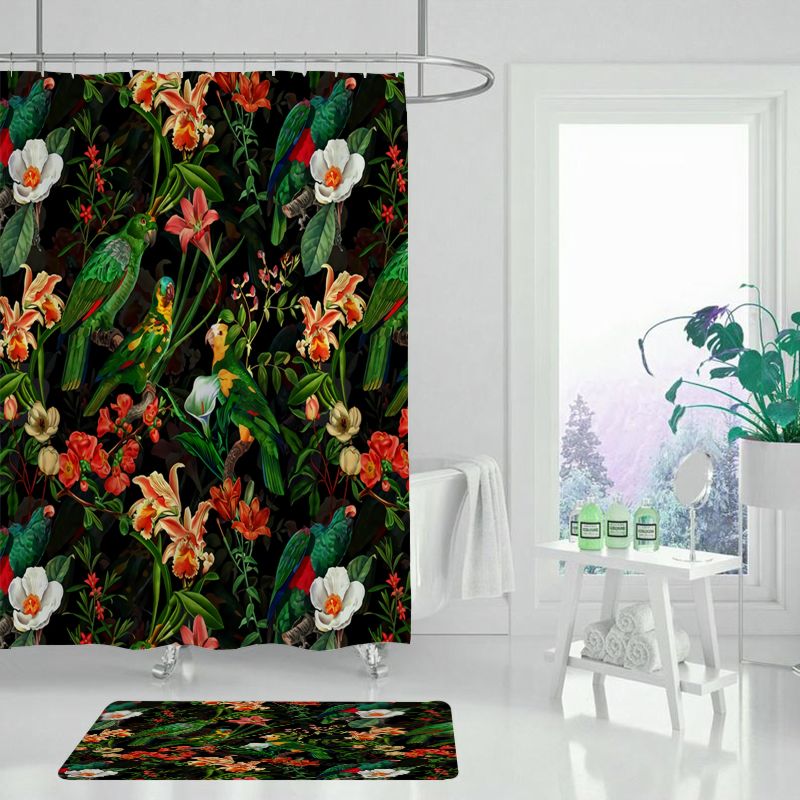 Flowers Printed Shower Curtains Bathroom Shower Curtain Waterproof Bath Screens Home Decorations Multi-Size Shower Curtains