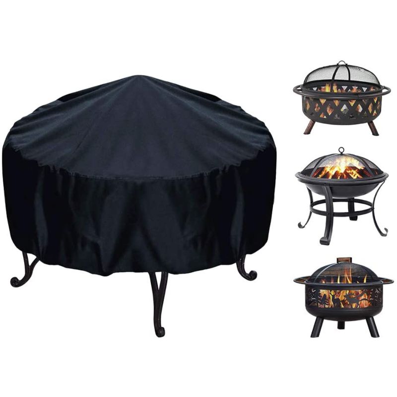 Foldable Portable Polyester Heavy Duty round Customized Patio Fire Pit Cover