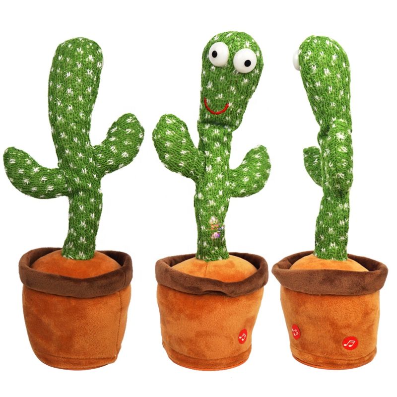 Funny Recorder Singing Cactus Plush Toy Usb Rechargeable Dancing Cactus
