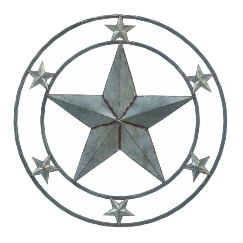 Galvanized Star Wall Decoration round Shape