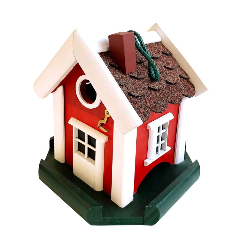 Garden Decoration Windproof Wooden Feeder Outdoor Hanging Wild Bird Animal Diy House