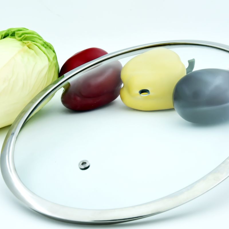 Glass Covers for Cookwares, Tempered Glass & Food Safe Silicone Rubber Rim, Tampa De Vidro