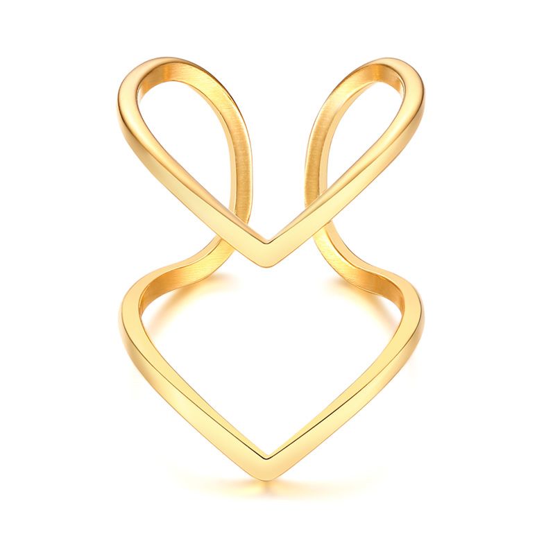 Gold Plated Stainless Steel Double Chevron Rings for Women Teen Girls Stackable Knuckle Ring Sets for Midi Index Finger