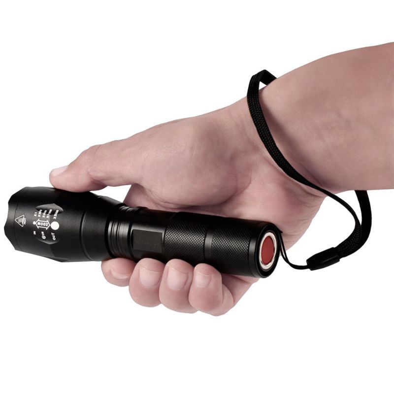 Handheld LED flashlight  with adjustable focus