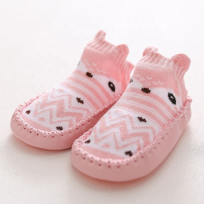 Good Price Soft Baby Shoes Printed Rubber Soft Sole Bottom Baby Cotton Shoes Antislip Baby Shoes