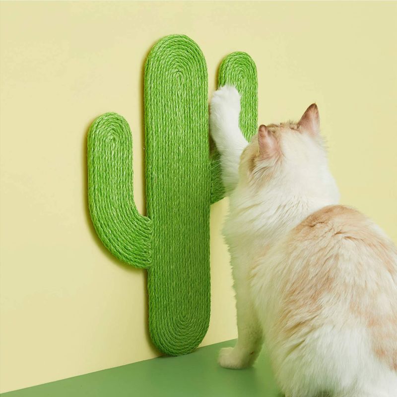 Green Corrugated Board Sisal Cat Scratching Post Cactus,Cactus Cat Scratcher