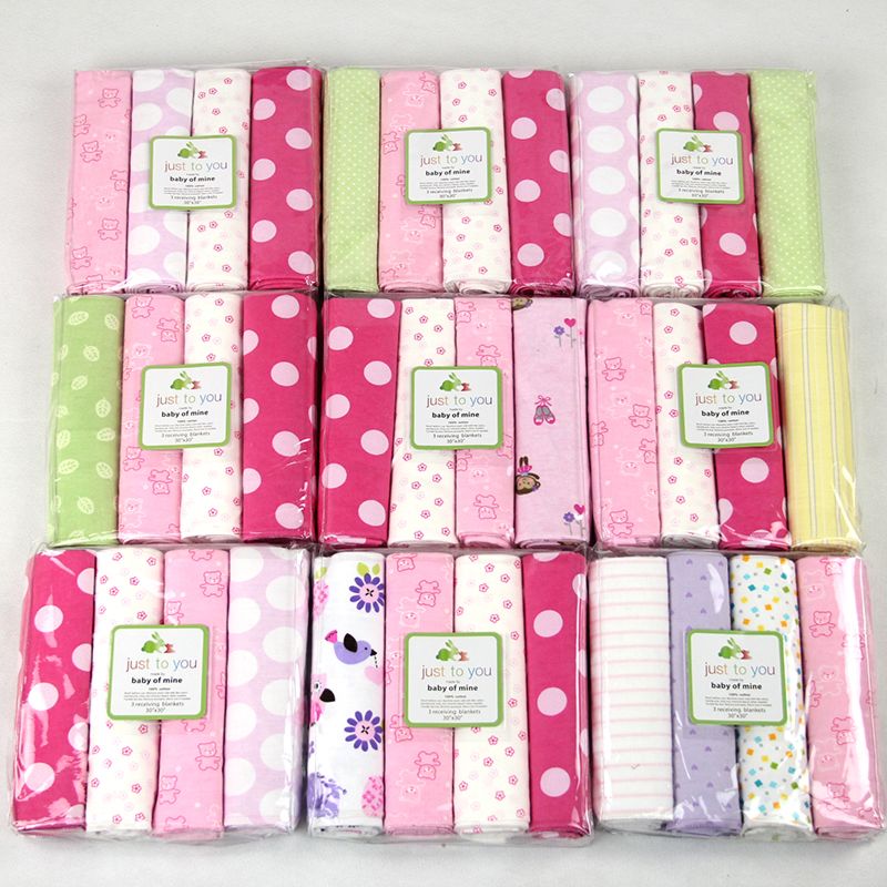 Guangzhou Baby Flannel Receiving Blanket 4 Pieces Pvc Bag Pack Cotton Baby Blanket