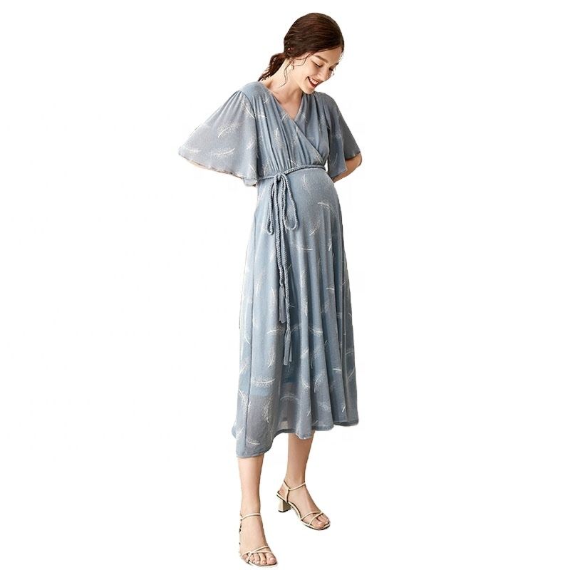 Half Sleeve Mommy Maternity Clothes Maternity Comfortable Wear Casual Outdoor Maternity Dresses