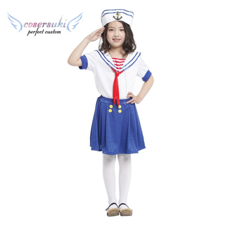 Halloween Children's Costumes Masks Dance Performances Navy Uniforms Cos Navy Uniforms