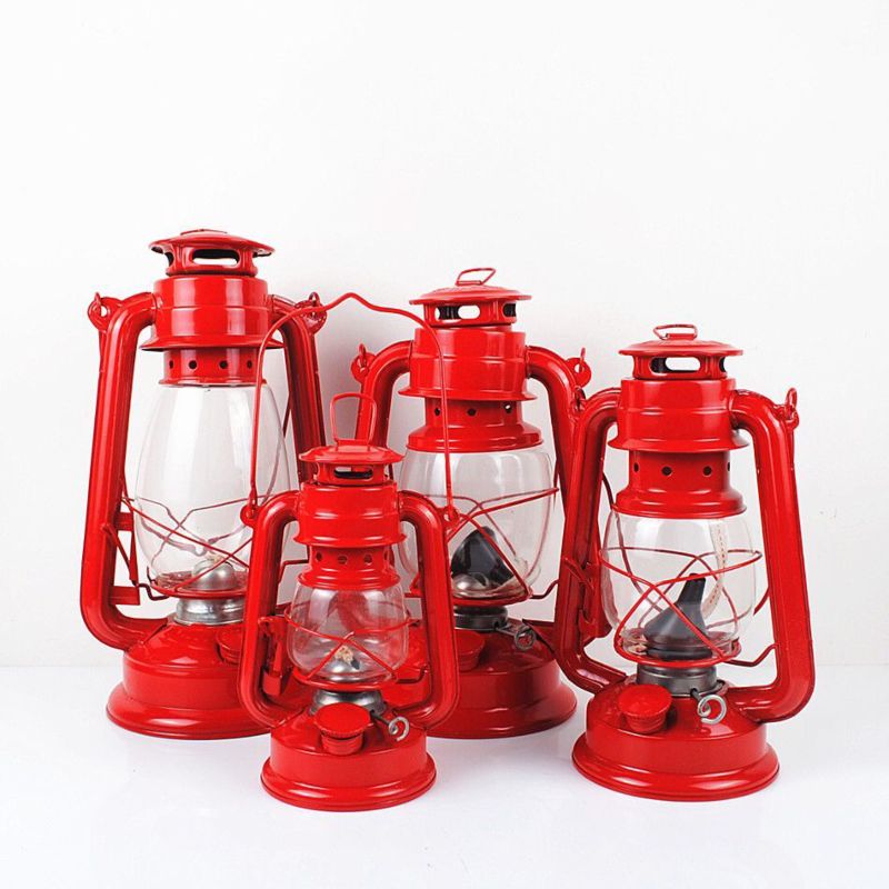 Halloween Outdoor Garden Battery Operated Metal Vintage Style Led Hurricane Decorative Chinese Red Lanterns Light