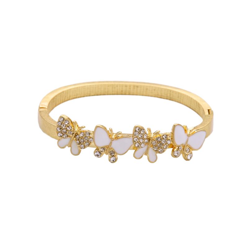 Hand-Studded Butterfly Lock Buckle Bracelet Jewelry Yiwu Direct Sales