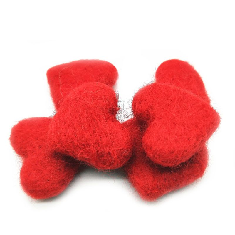 Hand Knitted Wool Earring Accessory in Autumn and Korean Temperament Heart round Earrings Accessories