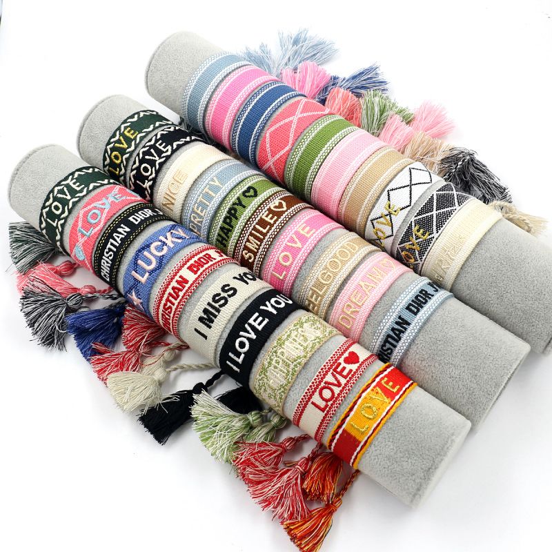 Bohemia Embroidery Woven Tassel Bracelets