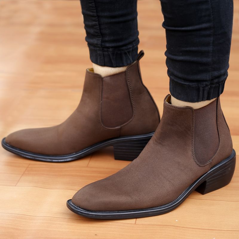 High Height Increasing Elevator Men`S Chelsea Boots