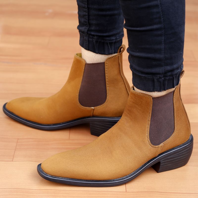 High Height Increasing Elevator Men`S Chelsea Boots