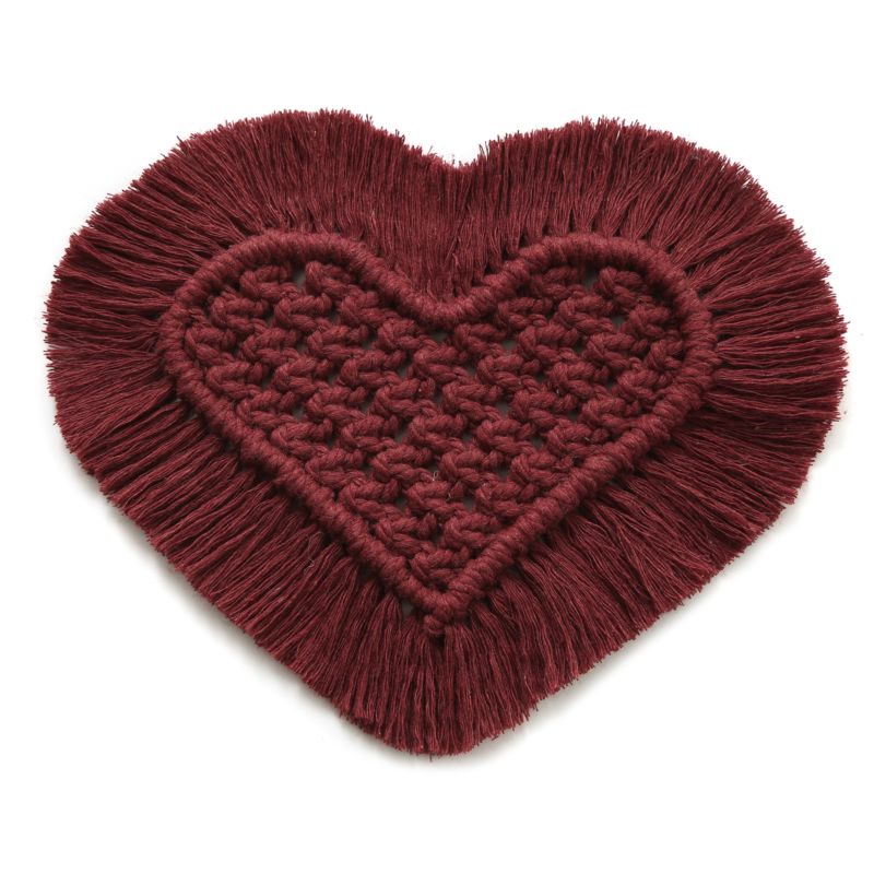 Home Creative Handmade Fringe Coasters for Drink Table Top Cup Mat Dinning Room Placemat for Home Decor