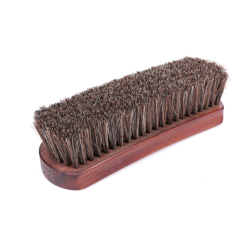 Horsehair Shoe Brush 17Cm Wood Brush for Shoe Cleaning