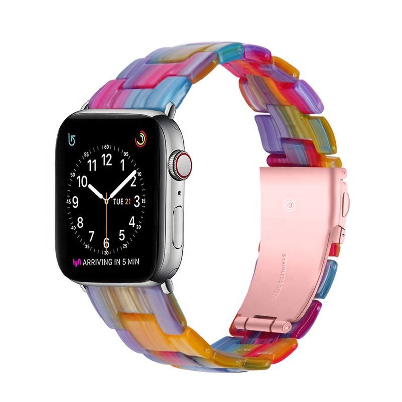 Hybrid Watchband Suitable for Watch 38 40 42 44Mm Resin Smart Watch Bands for Apple Watch