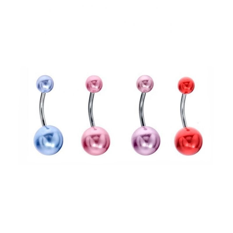 Imitation Pearl Belly Navel Ring Body Piercing Jewelry Fake Pearl Belly Button Ring