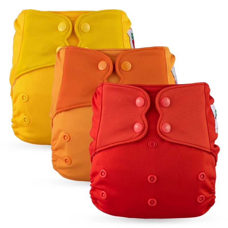 in Stock Rts Elf Diaper Solid Color Pocket Diaper Baby Nappy Reusable Washable One Size Eco Friendly Suede Cloth Inner
