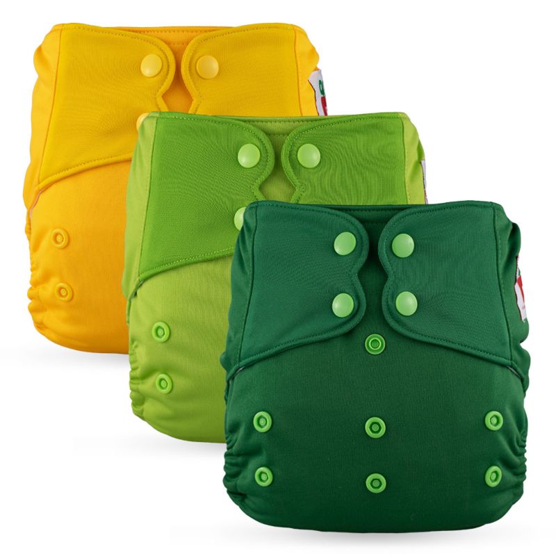 in Stock Solid Color Diaper Cover Baby Nappy Reusable Washable One Size Eco Friendly Suede Cloth Inner