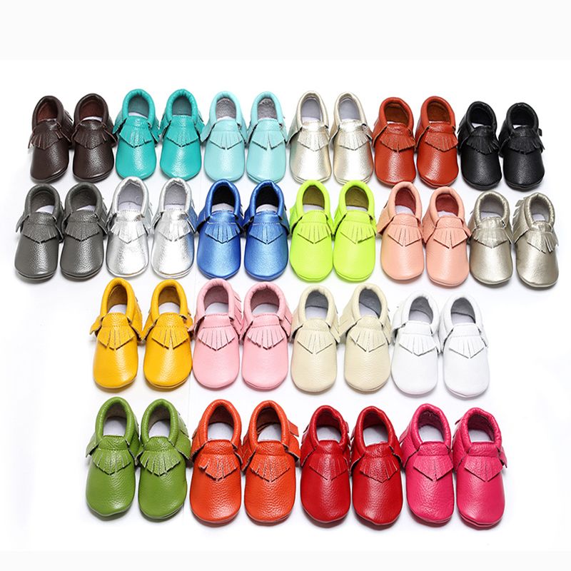 Infant Baby Girls Boys Moccasins Soft Leather First Walkers Loafer Shoes Baby Prewalker Tassels Baby Toddler Casual Shoes