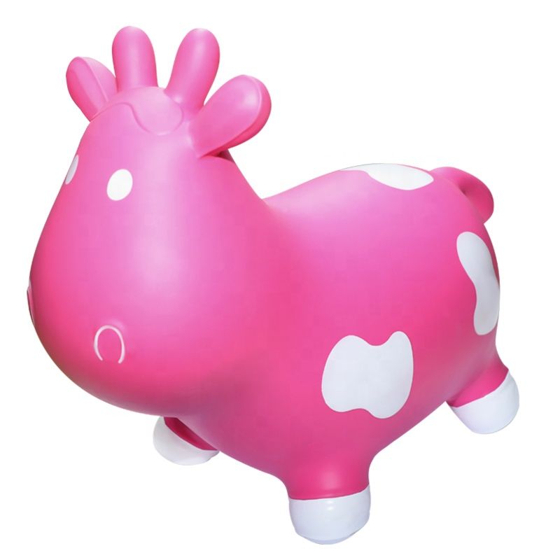 Inflatable Farm Animals Hopper Bouncy Kids Jumping Milk Cow Bouncing Toys