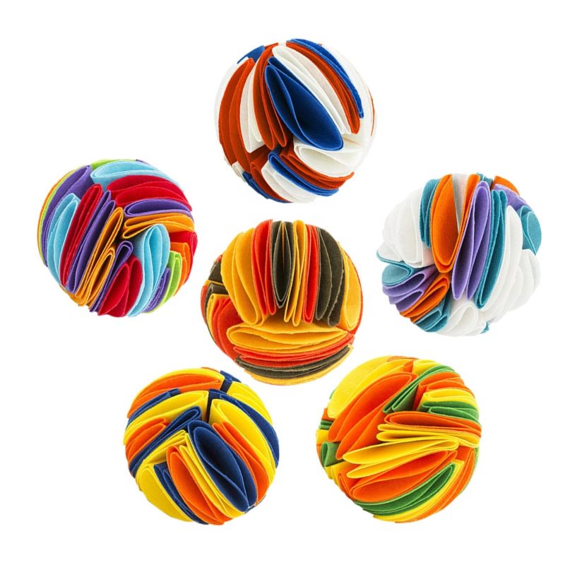 Iq Training Dog Interactive Puzzle Toy Felt Snuffle Ball Dog Puzzle Feeder Pet Puzzle Toy