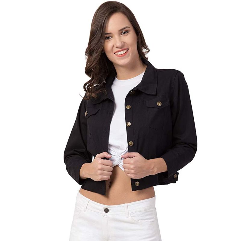 Jackets for Women Black Jean Jacket Ladies Denim Jackets