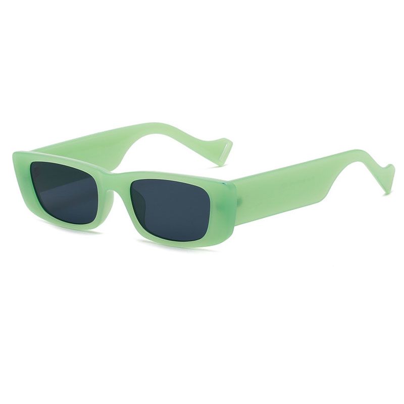 Jelly Color Sqaure Plastic Frame Wide Legs Shades Sunglasses Women