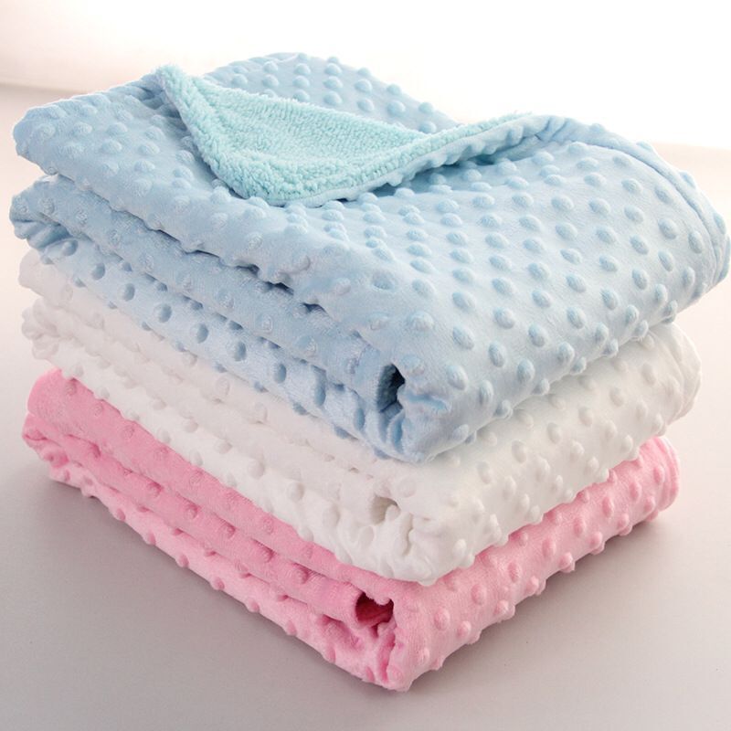 Kids Korea Super Soft Dot Bubble Minky Blanket Baby