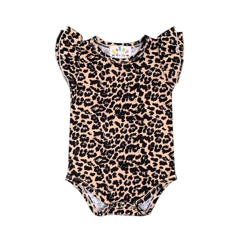 Latest Design Infant&Toddler Leopard Print Clothes Newborn Baby Girls Clothing Romper
