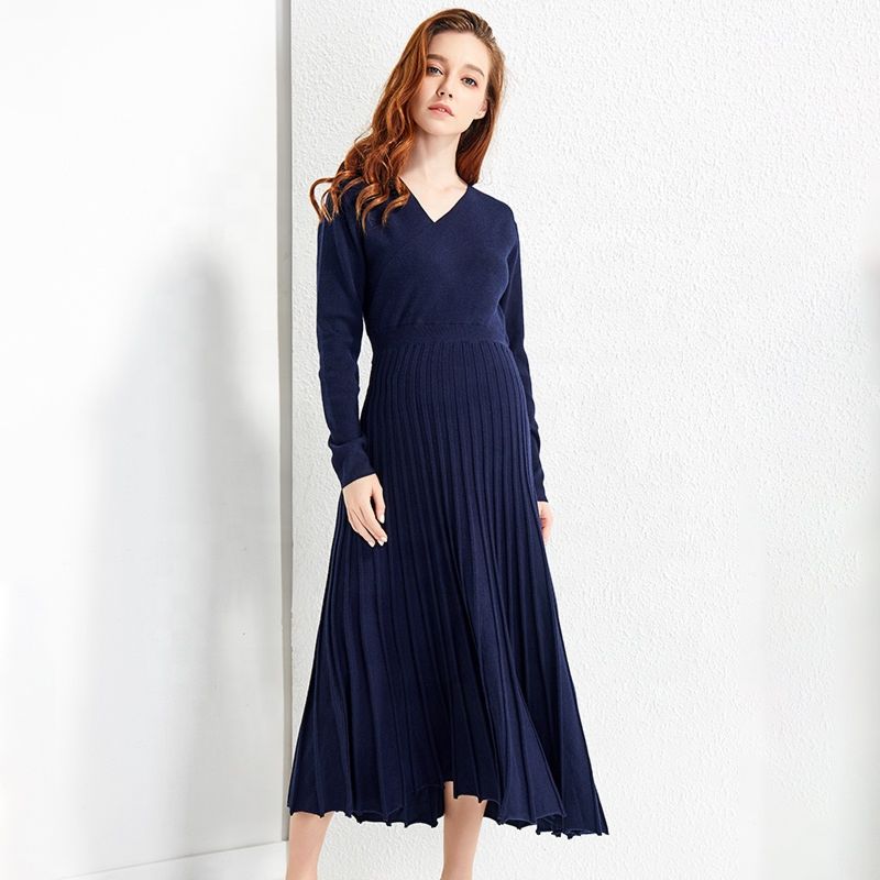 Latest plus Size Long Sleeve Midi Dress Maternity Clothing for Photography