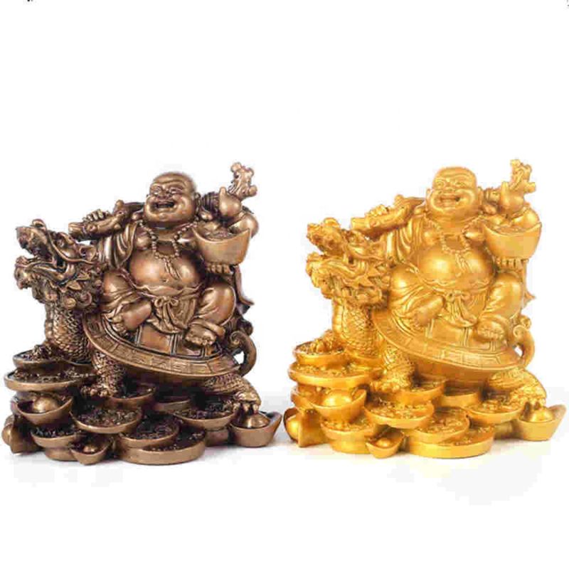 Laughing Buddha Statue Chinese Feng Shui Money Maitreya Buddha Sculpture Figurines Ornaments Gift for Home Decoration Qdd9848