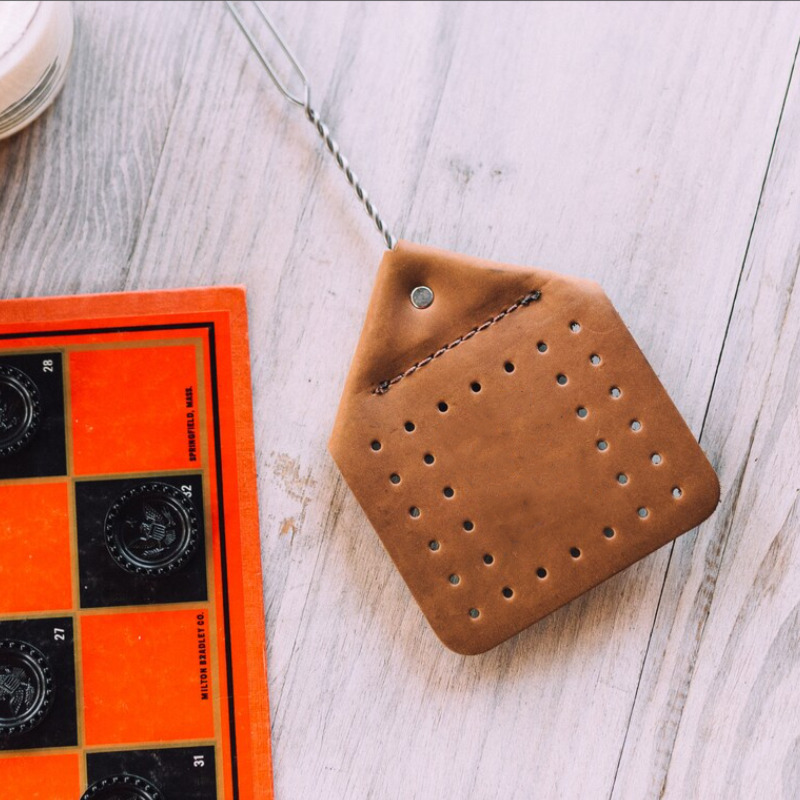 Leather Fly Swatter Durable Mosquito Killing Tool Flyswatter