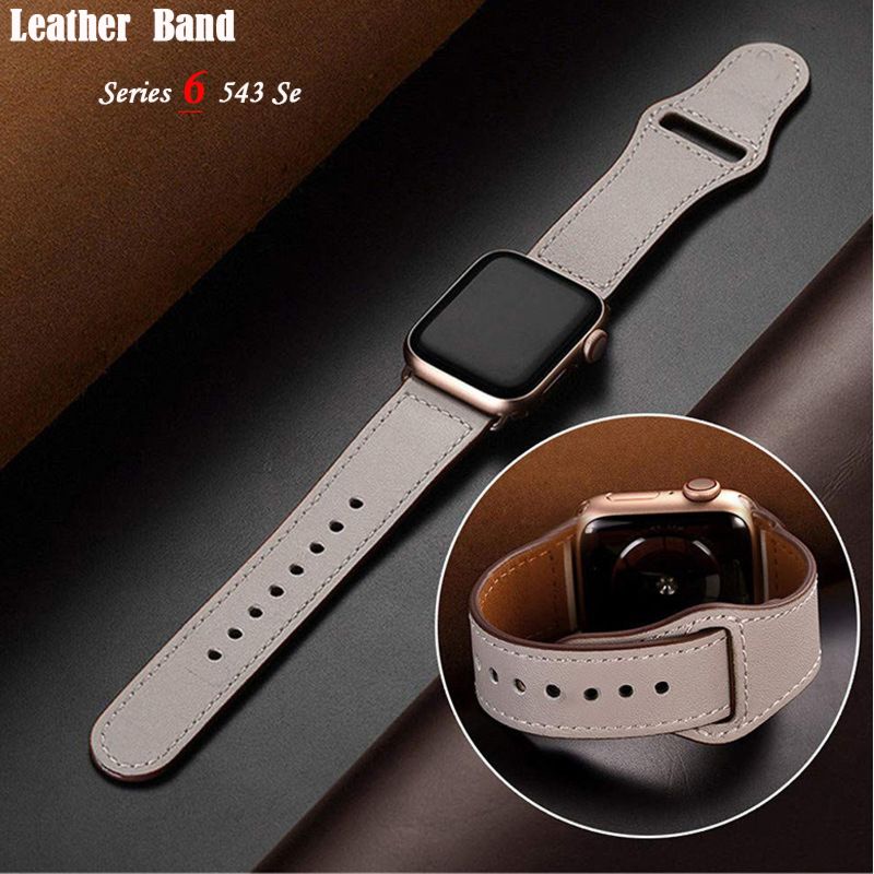 Leather Strap Single Loop without Buckle for Apple Watch Band