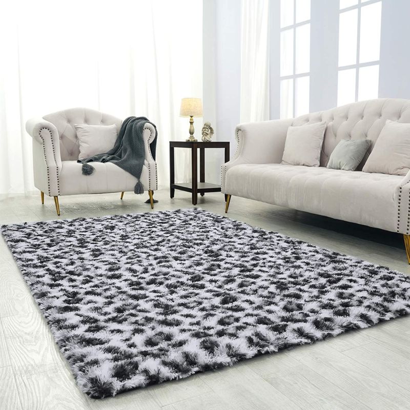 Living Room Bedroom Fluffy Area Rug Modern Leopard Super Soft and Comfy Carpets Print Plush Rugs