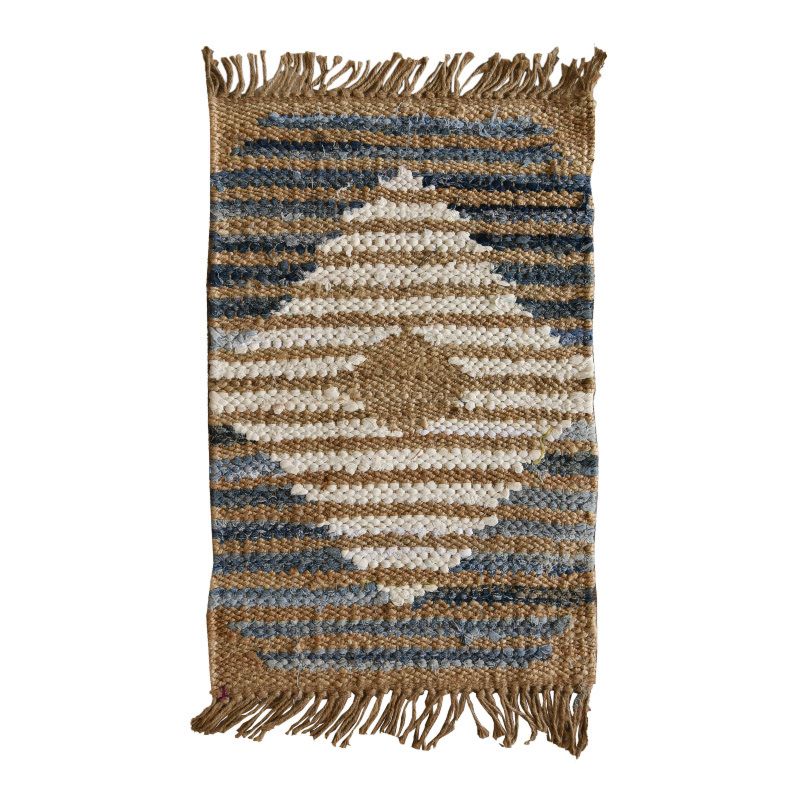 Living Room Hand Woven Rectangle Floor Mat Natural Jute Rug Carpet