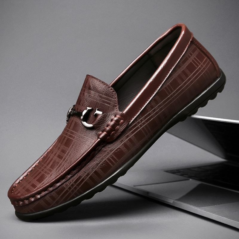 Luxe Men's Synthetic Leather Shoes Provedor Sport Casual Shoes Gimnasio Printed Toe Shoes Heel