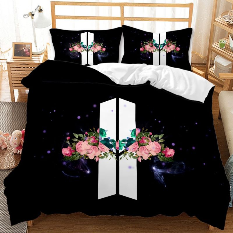 Luxury Logo100% Polyester Queen Size King Size Duvet Cover 3D Print Bedding Set