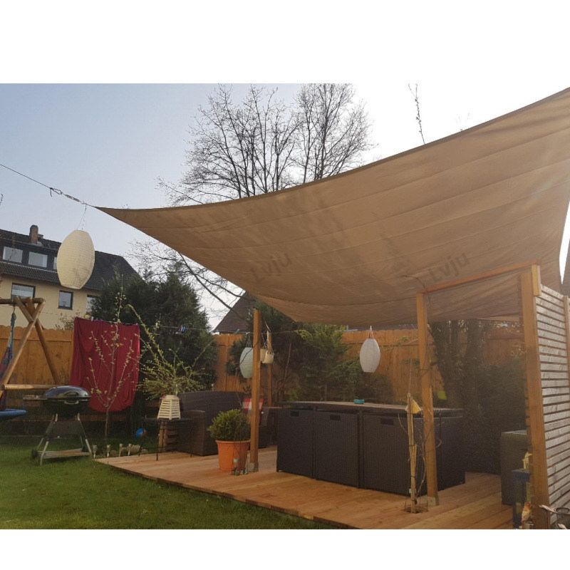 Lvju Multi Color 9.8X9.8Ft 3X3M Waterproof Sun Shade Sail Tent Fabric