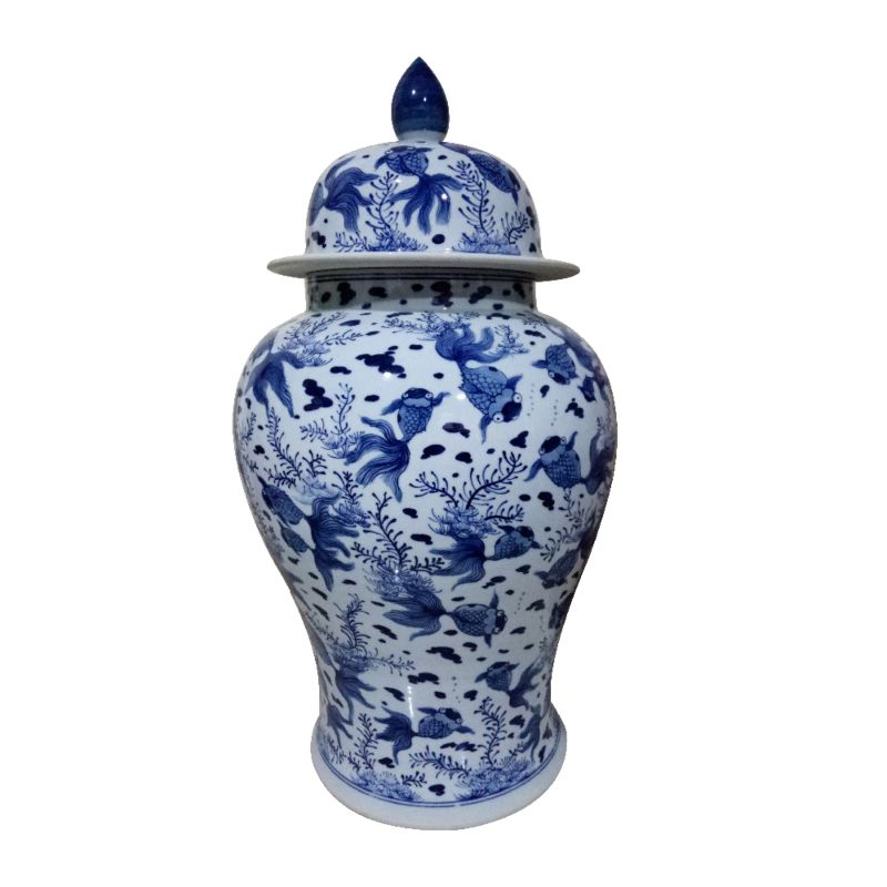 Made Hand Painting Blue and White Porcelain Ginger Jars