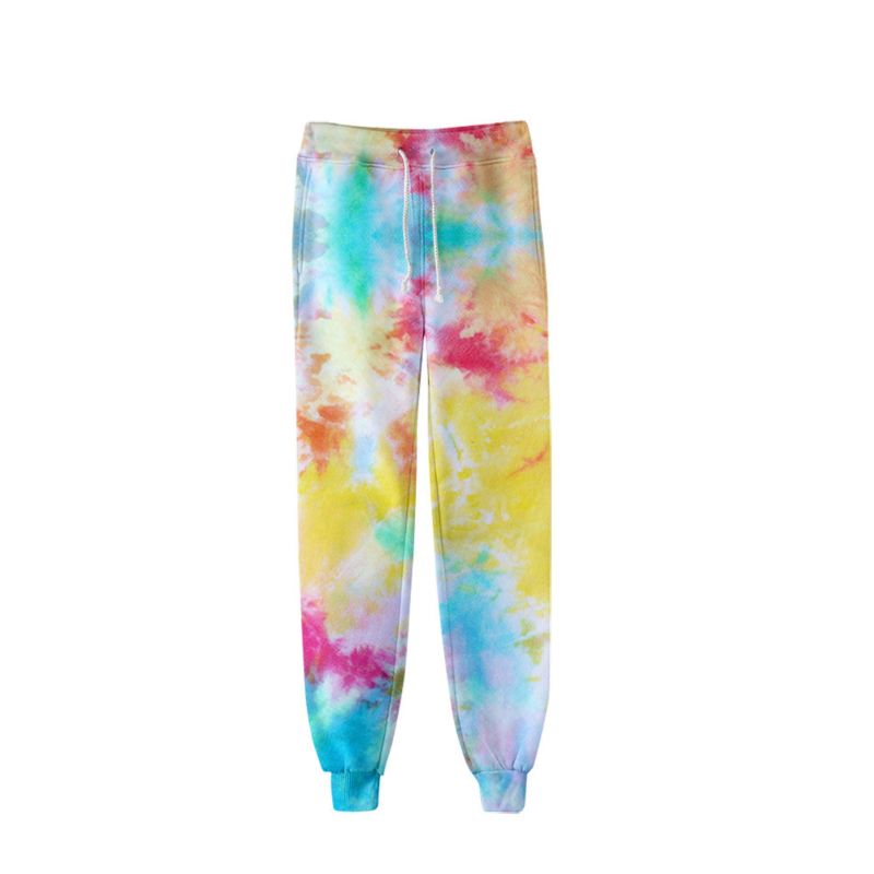 Made in Tie Dyed plus Size Polyester Casual Long Pants Women Women Jogging Pant