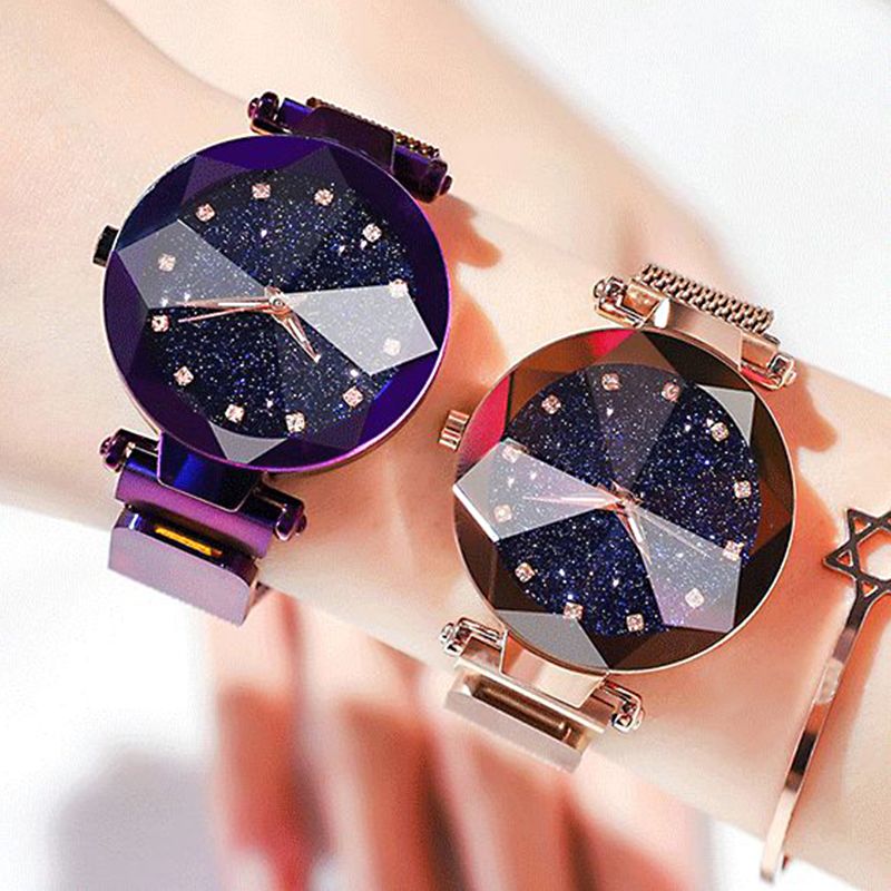 Magnetic Starry Sky Clock Luxury Women Watches Diamond Female Quartz Wristwatches Relogio Feminino Ladies Watch