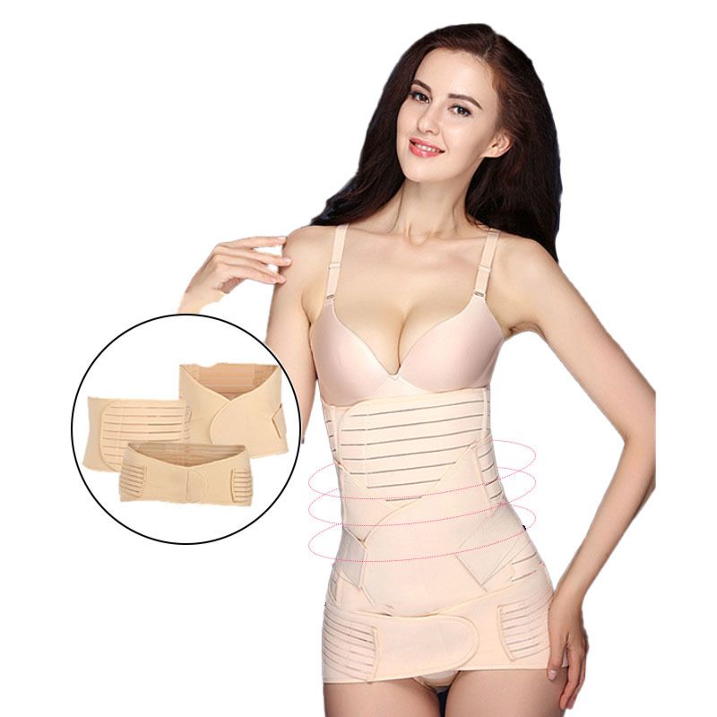 Maternity 3 in 1 Postpartum Support Recovery Belly Wrap Waist Pelvis Belt for Women Body Shapewear