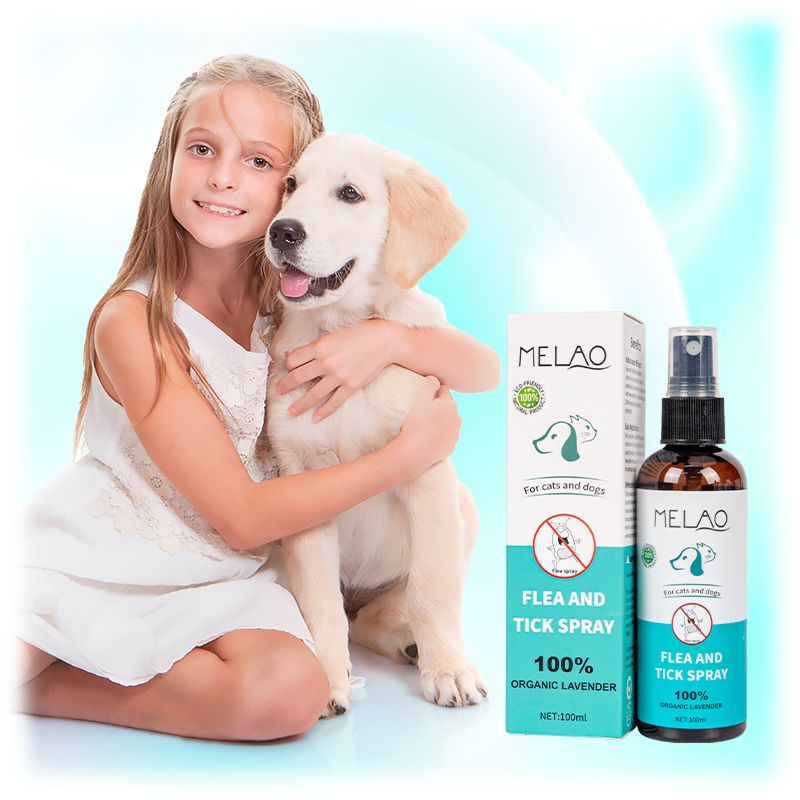 Melao in Stock Vegan Pet Care anti Flea and Tick Spray Kill Flea Product Ticks for Pet Medication Dogs Cats Treatments
