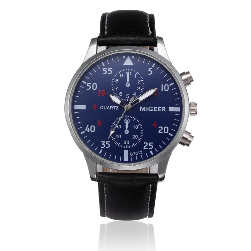 Men Luxury Quartz Wrist Watches Chronograph Sport Leather Watchescreative Belt Quartz Watch